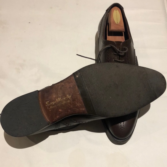 George Cleverley brown Pebble Grain oxfords Sz 12 - Picture 3 of 6